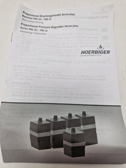 Proportional Pressure Regulator tecno plus Series PRE-U2; PRE-12, HOERBIGER