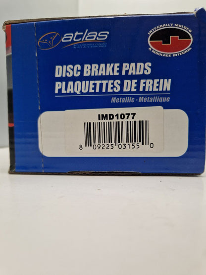 IMD 1077 DISC BRAKE PADS "ATLAS" INTEGRALLY MOLDED 050929  09510