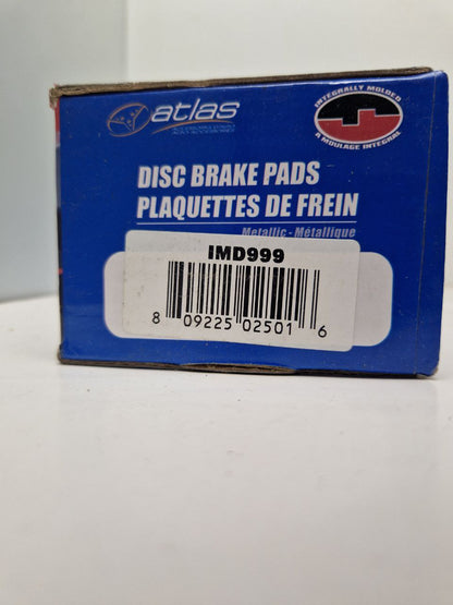 IMD 999 DISC BRAKE PADS "ATLAS" INTEGRALLY MOLDED 809225025016