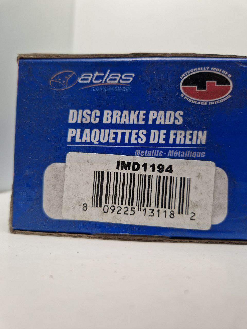 IMD 1194 DISC BRAKE PADS "ATLAS" INTEGRALLY MOLDED 809225131182