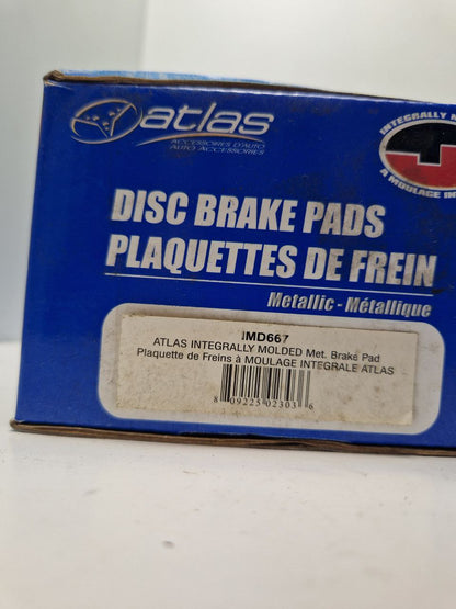 IMD 667 DISC BRAKE PADS "ATLAS" INTEGRALLY MOLDED 809225023036