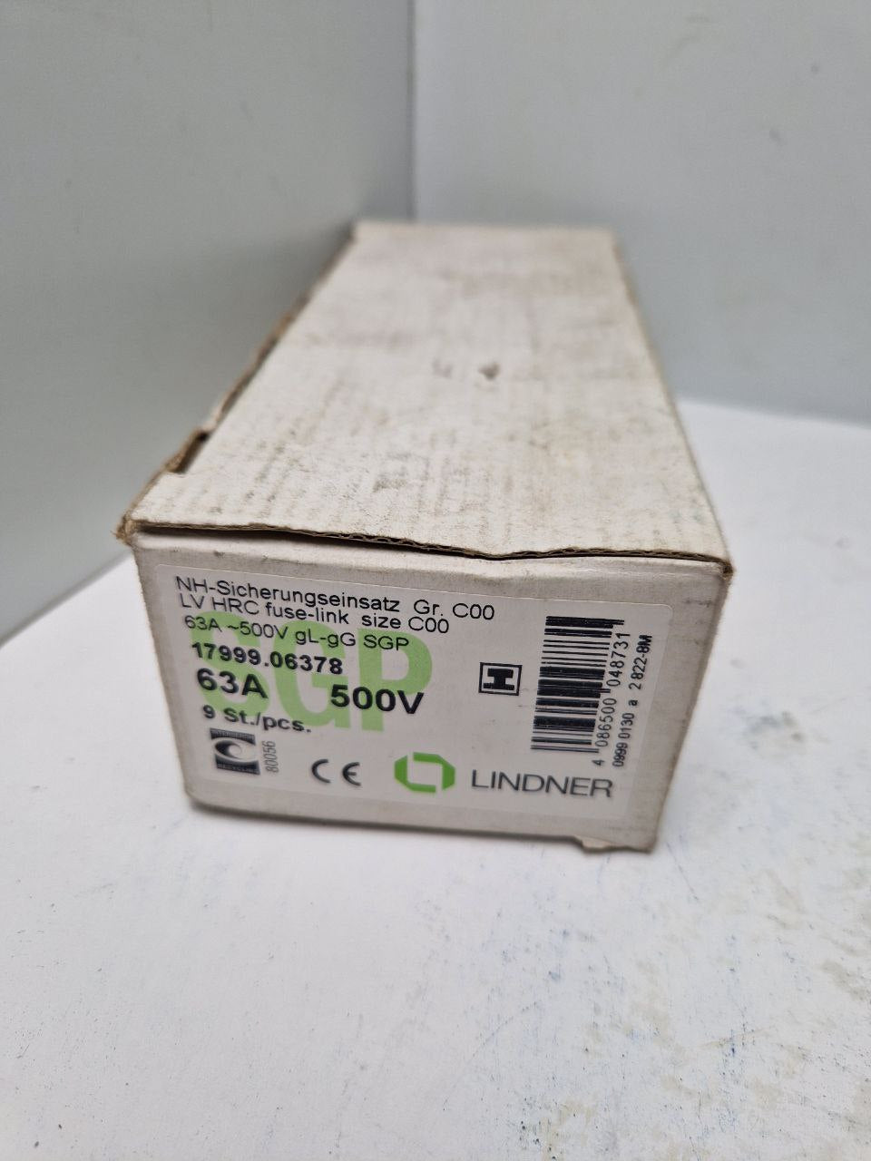 NH fuse-link size C00 LV HRC  C00 63A-500V gL-gG SGP  17999.06378 LINDNER TM