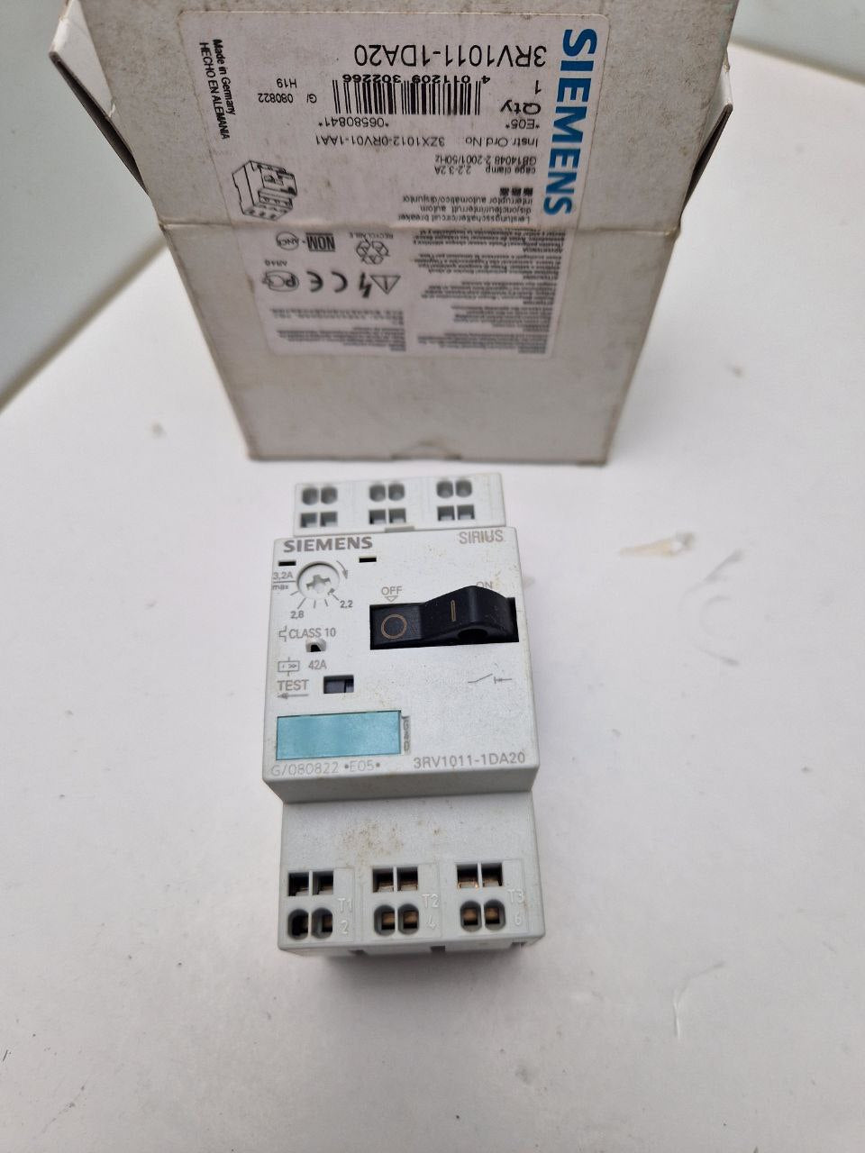 SIEMENS SIRIUS 3RV1011-1DA20, Automatic switch, GB14048.2-2001/50Hz  (Request price)