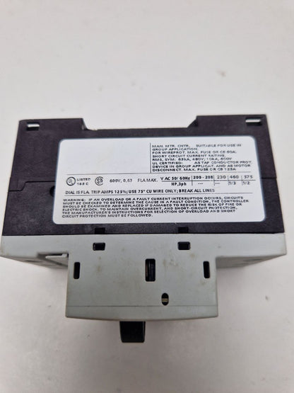 SIEMENS SIRIUS 3RV1011-OGA10, automatic circuit breaker S00 0.45-0.63A  (Request price)