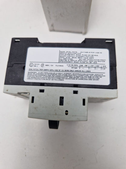 SIEMENS SIRIUS 3RV1011-0EA10, circuit breaker  0.28-0.4A, GB14048.2-2001/50Hz  (Request price)