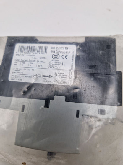 SIEMENS 3RV10211GA10, CIRCUIT BREAKER 4.5-6.3 AMP  (Request price)