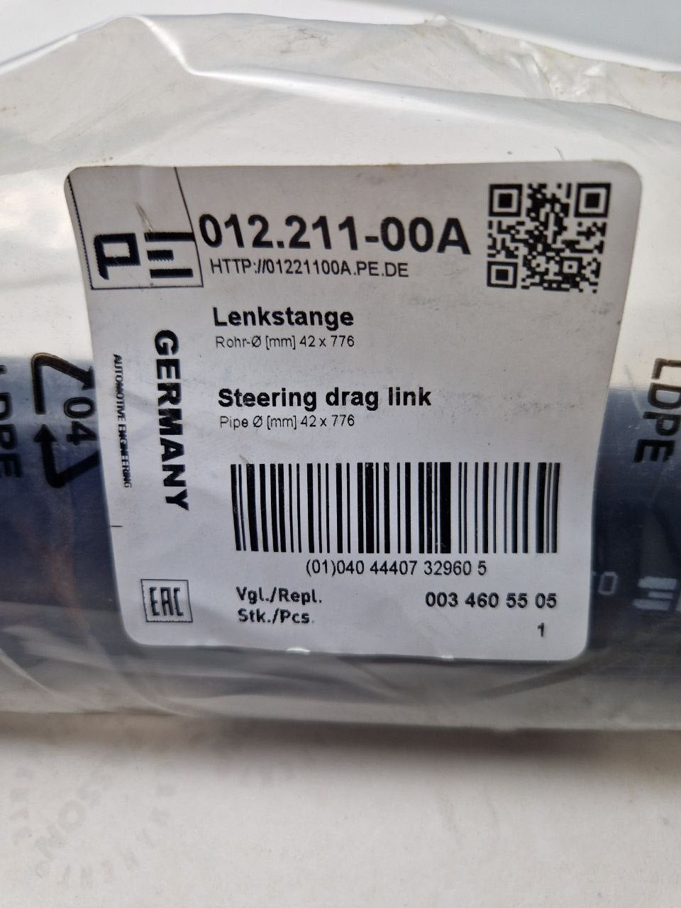 Steering drag link 012.211-00A, 776 x Ø46, PE Automotive  (Request price)