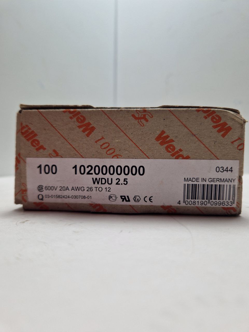 Weidmüller WDU terminal block Single Dark beige, 2.5mm², 800 V / 24A, screw connection