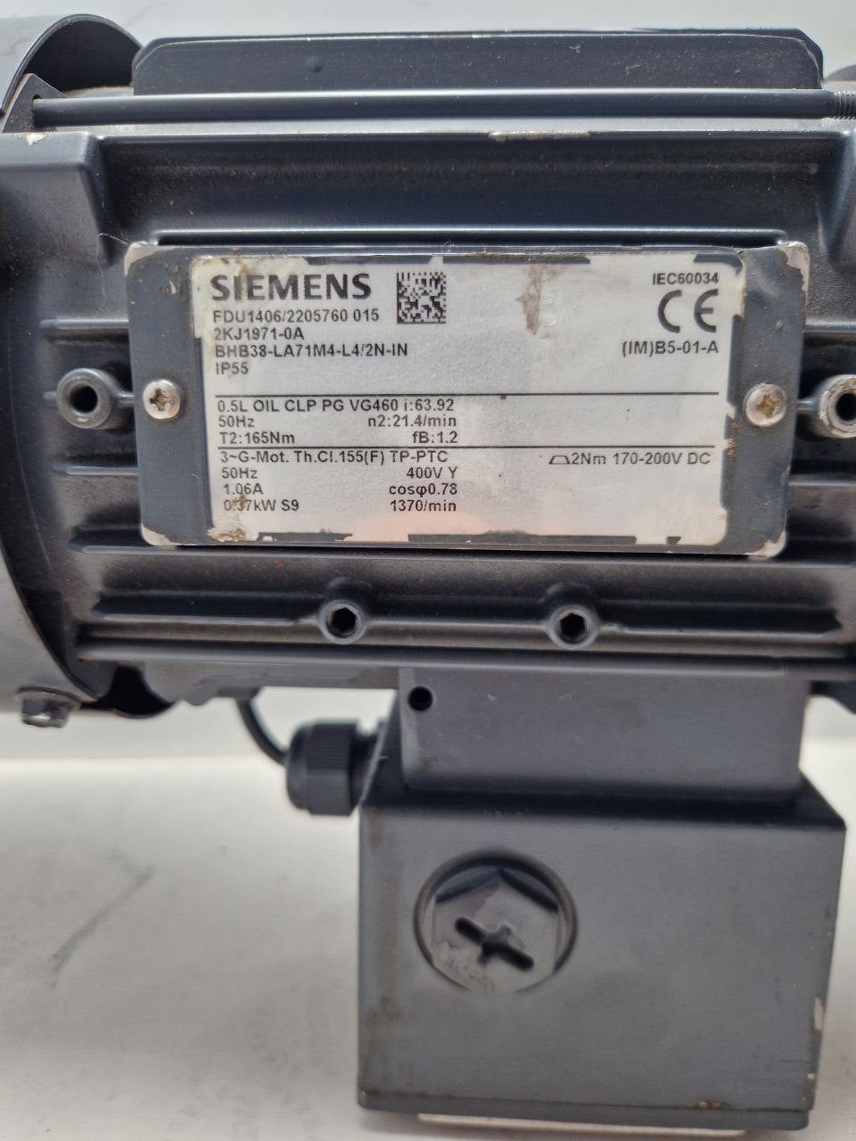 SIEMENS FDU1406/2205760 015   2KJ1971-0A   BHB38-LA71M4-L4/2N-IN with: 1XP8012-10/1024(Request price)